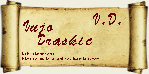 Vujo Draškić vizit kartica